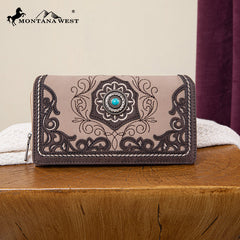 Montana West Cut-out Embroidered Wallet