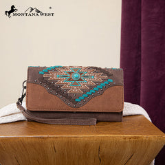 Montana West Aztec Fringe Concealed Carry Handbag Set