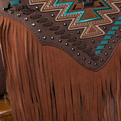 Montana West Aztec Fringe Concealed Carry Crossbody Purse