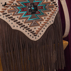 Montana West Aztec Fringe Concealed Carry Crossbody Purse