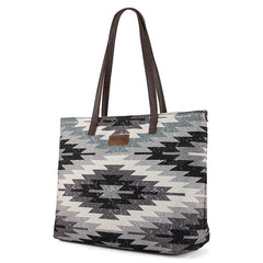 WG53-8112 Wrangler Southwestern Dual Sided Print Canvas Tote Bag