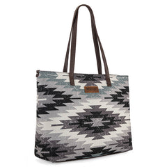 WG53-8112 Wrangler Southwestern Dual Sided Print Canvas Tote Bag