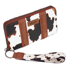 WG133-W006  Wrangler Cow Print Wallet  -Brown