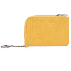 Wrangler Croc Print Mini Zip Card Case - Mustard