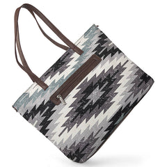 WG53-8112 Wrangler Southwestern Dual Sided Print Canvas Tote Bag