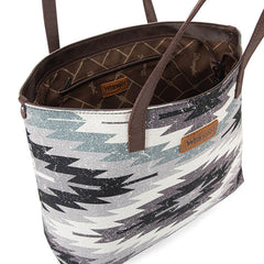 WG53-8112 Wrangler Southwestern Dual Sided Print Canvas Tote Bag