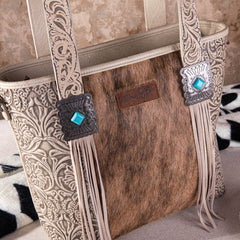 2024 New Wrangler Hair-On Cowhide Tote/Crossbody Bag Collection - Cowgirl Wear