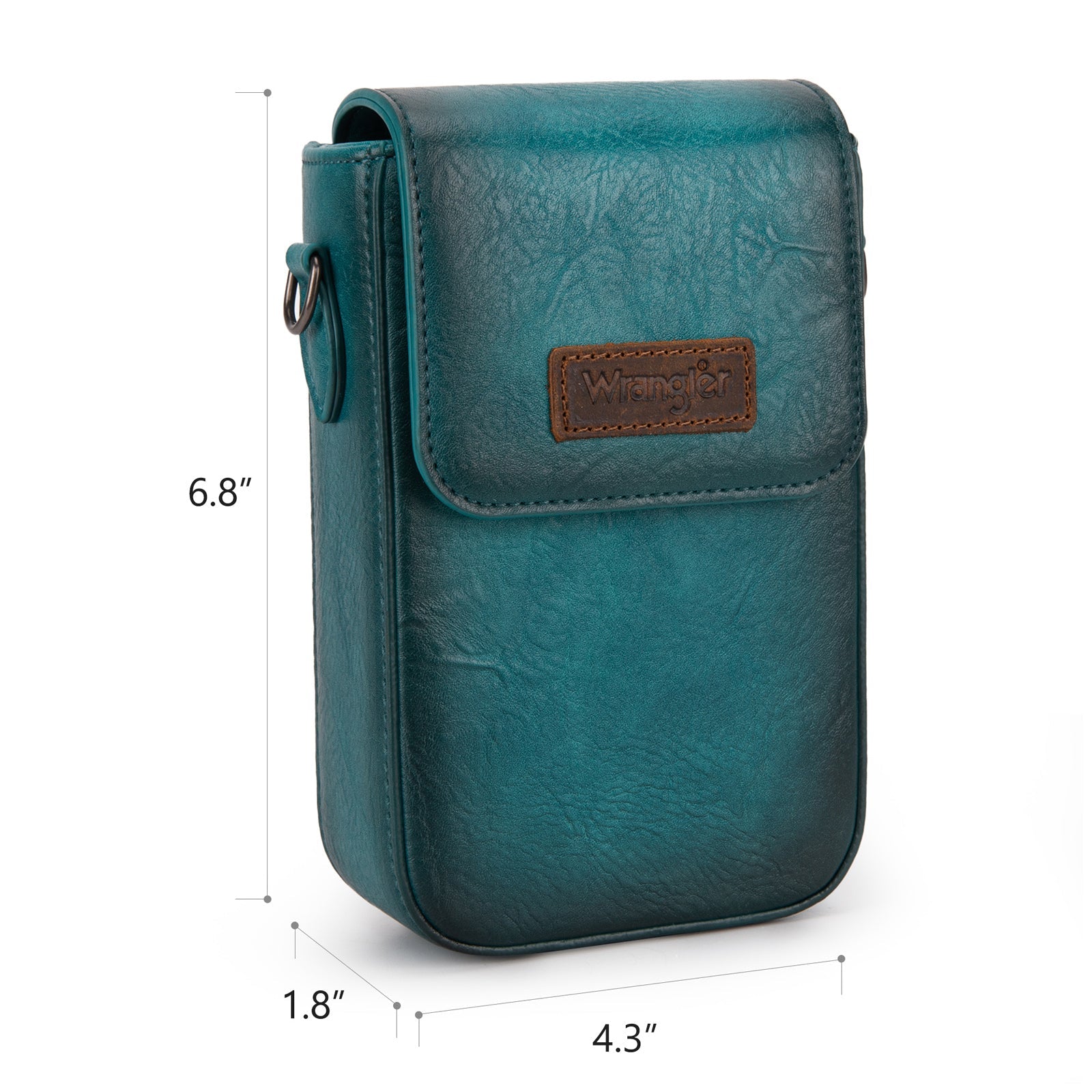 WG118-204  Wrangler Crossbody Cell Phone Purse With Back Card Slots - Turquoise