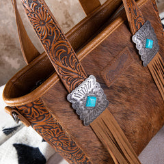 2024 New Wrangler Hair-On Cowhide Tote/Crossbody Bag Collection - Cowgirl Wear