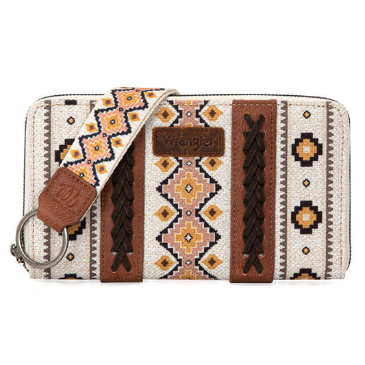 Wrangler Southwestern Art Print Wallet Coffee