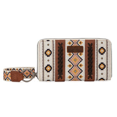 Wrangler Southwestern Art Print Wallet Coffee