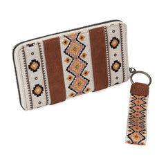 Wrangler Southwestern Art Print Wallet Coffee