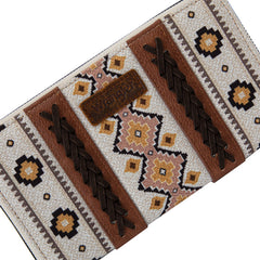 Wrangler Southwestern Art Print Wallet Coffee