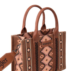 Wrangler Aztec Southwestern Pattern Dual Sided Print Canvas Tote/Crossbody Bag Collection - Cowgirl Wear