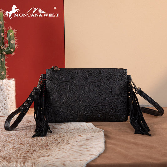 Montana West Tooled Collection Clutch/Crossbody