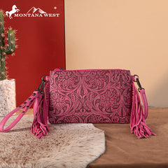 Montana West Tooled Collection Clutch/Crossbody