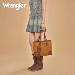 Wrangler Quilted Tote Bag Detachable Card Holder