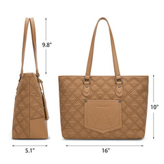 Wrangler Quilted Tote Bag Detachable Card Holder