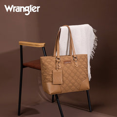 Wrangler Quilted Tote Bag Detachable Card Holder