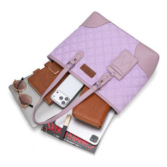 Wrangler Quilted Tote Bag Detachable Card Holder