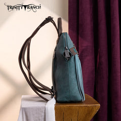 Trinity Ranch Aztec Tooled Fringe Concealed Carry Backpack