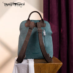 Trinity Ranch Aztec Tooled Fringe Concealed Carry Backpack