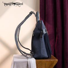 Trinity Ranch Aztec Tooled Fringe Concealed Carry Backpack