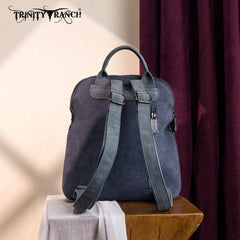 Trinity Ranch Aztec Tooled Fringe Concealed Carry Backpack