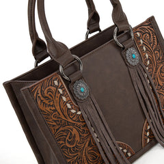 Montana West Tooled Concho Concealed Carry Tote Bag