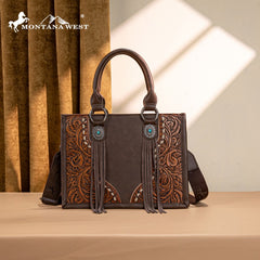 Montana West Tooled Concho Concealed Carry Tote Bag