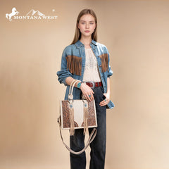 Montana West Tooled Concho Concealed Carry Tote Bag