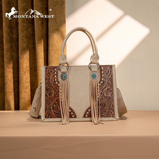 Montana West Tooled Concho Concealed Carry Tote Bag