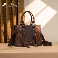 Montana West Tooled Concho Concealed Carry Tote Bag