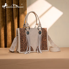 Montana West Tooled Concho Concealed Carry Tote Bag