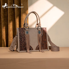 Montana West Tooled Concho Concealed Carry Tote Bag