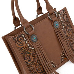 Montana West Tooled Concho Concealed Carry Tote Bag