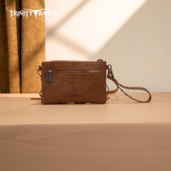 Trinity Ranch Floral Tooled Crossbody Purse