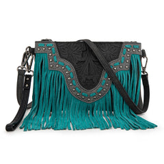 Trinity Ranch Floral Tooled Crossbody Purse