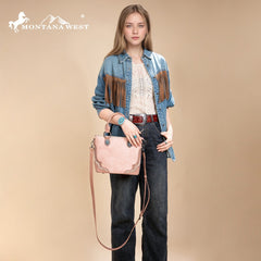 Montana West Embossed Collection Tote Bag Set