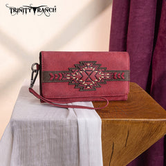 Trinity Ranch Aztec Tooled Fringe Concealed Carry Tote Set