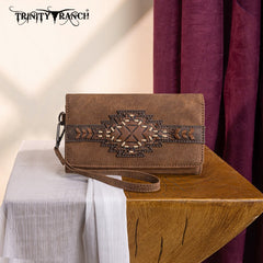 Trinity Ranch Aztec Tooled Fringe Concealed Carry Tote Set