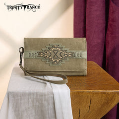 Trinity Ranch Aztec Tooled Fringe Concealed Carry Tote Set
