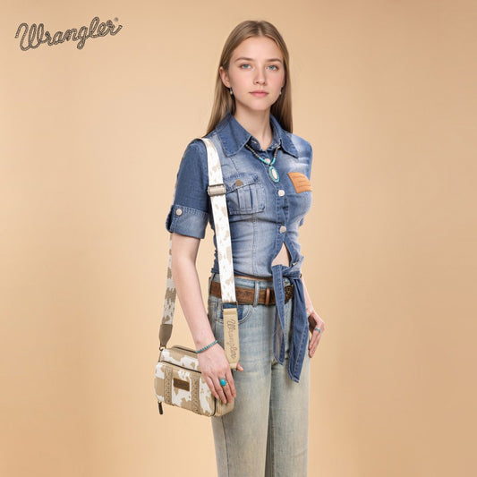 Wrangler Cow Print Crossbody Bag