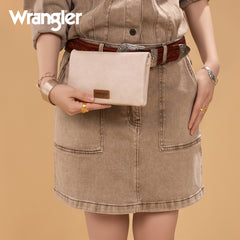 Wrangler Leather Printed Wristlet