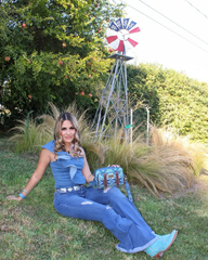 Wrangler Aztec Printed Crossbody Purse