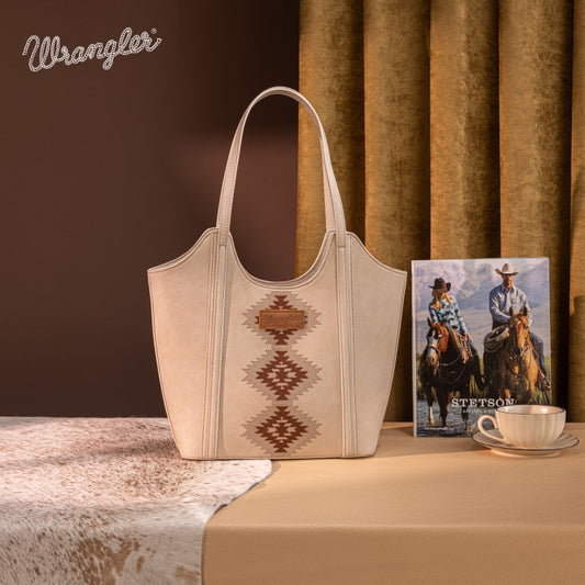 Wrangler Aztec Embroidered Tote Bag
