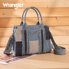 Wrangler Canvas Braided Fringe Tote Bag