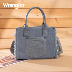 Wrangler Canvas Braided Fringe Tote Bag