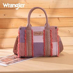 Wrangler Canvas Braided Fringe Tote Bag