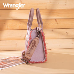 Wrangler Canvas Braided Fringe Tote Bag